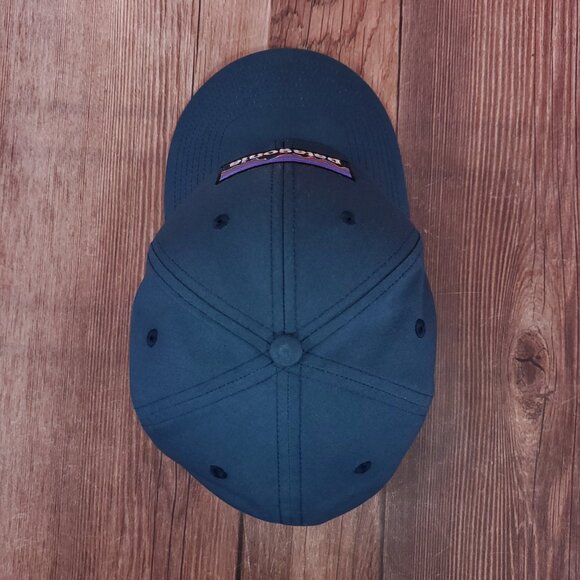 2017 Patagonia P-6 Logo Stretch Fit Hat Cap Mens Size Large Teal Blue 38098 - Picture 9 of 16